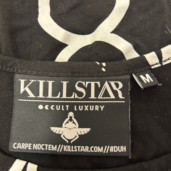 Killstar black & white sleeveless dress, Medium - Picture 4 of 5